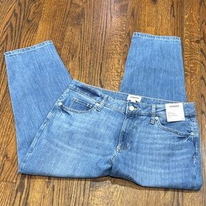 Sonoma Blue curvy mid rise slim ankle jeans size 14
